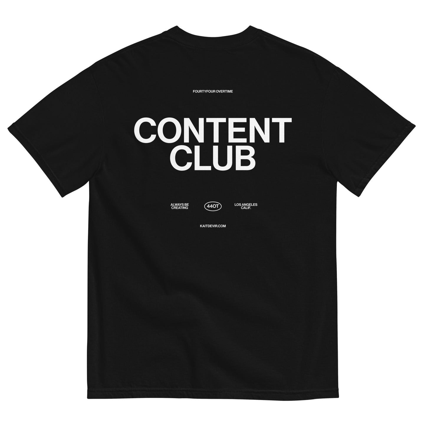 44 OT Content Club Black Tee